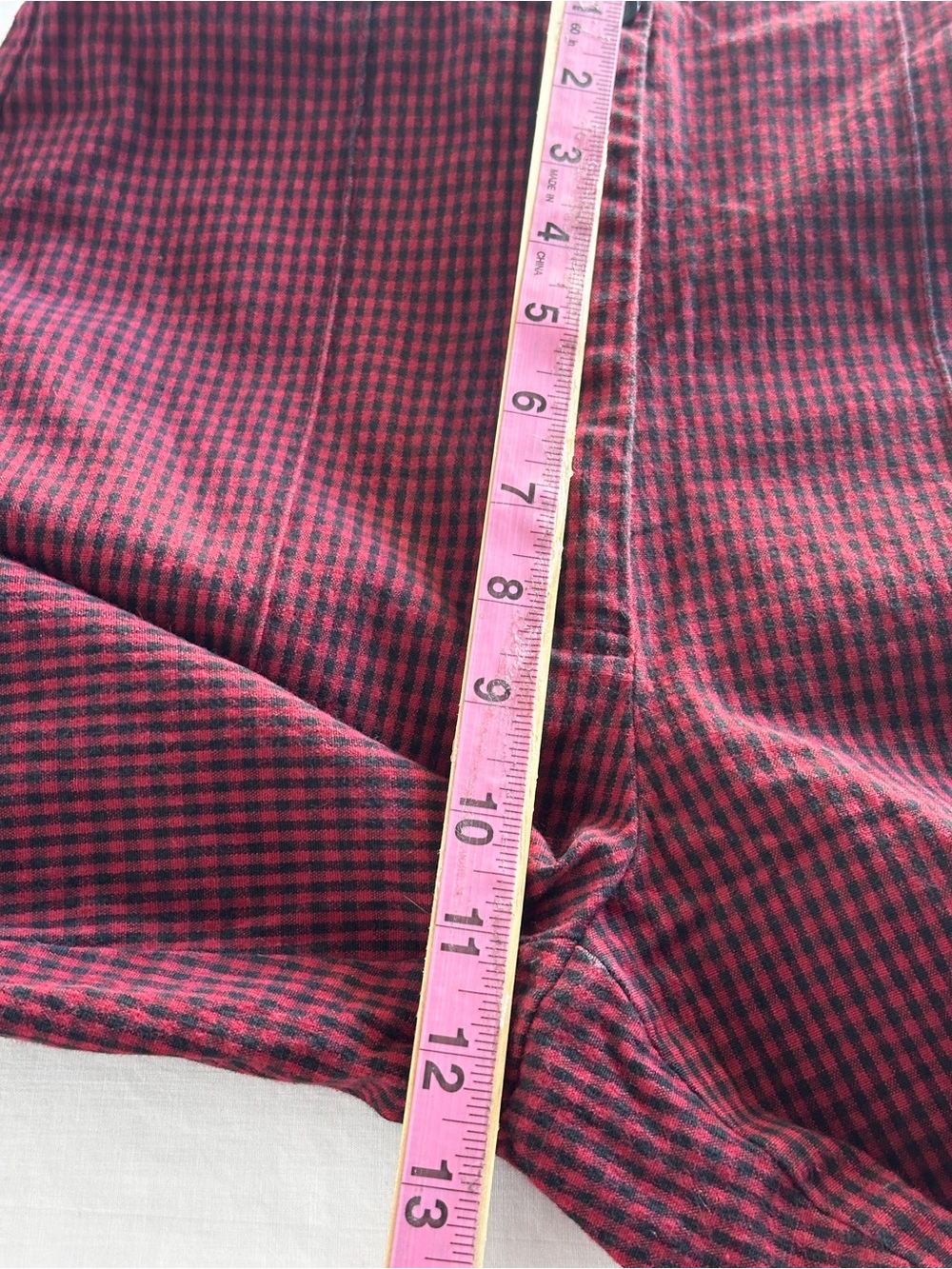 Vintage Spiegel Reflections Red & Black Gingham High Rise Tapered Pants Retro - Picture 7 of 12